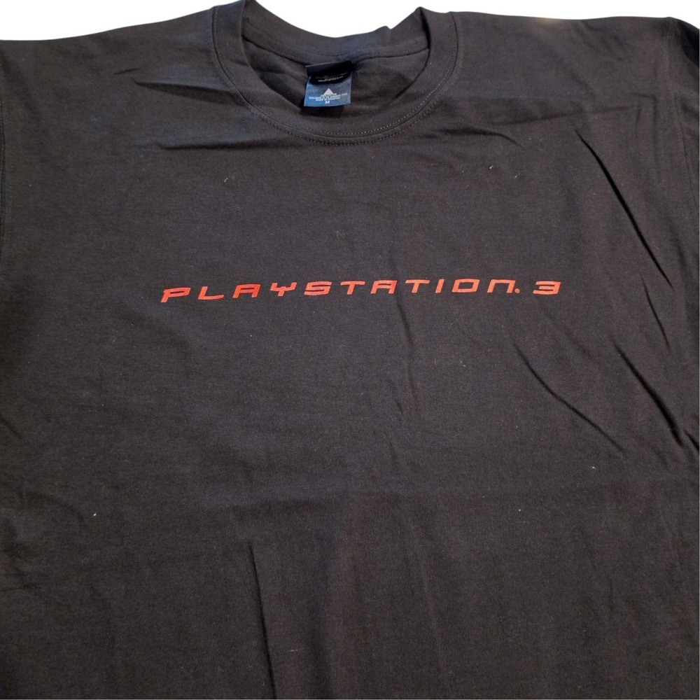 PlayStation Mens T-Shirt Black Play Beyond PS3 Promo Graphic Size Medium
